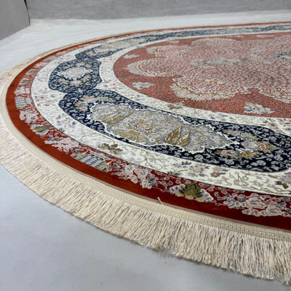 7.5 ft x 10 ft Persian Oval Rug – Pars Nagsh Kashan – 1500 Reeds – Luxurious Miniature Design