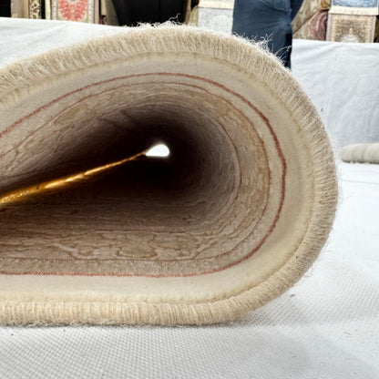 Persian Beheshti Rug – Bamboo Silk – 10×13 ft – 1500 Reeds – Beige Gold