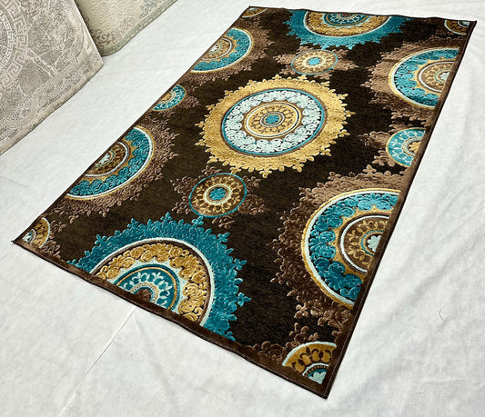 5 ft x 8 ft - Area Rug - Persian Silky - Taymaz 3 - D. Brown