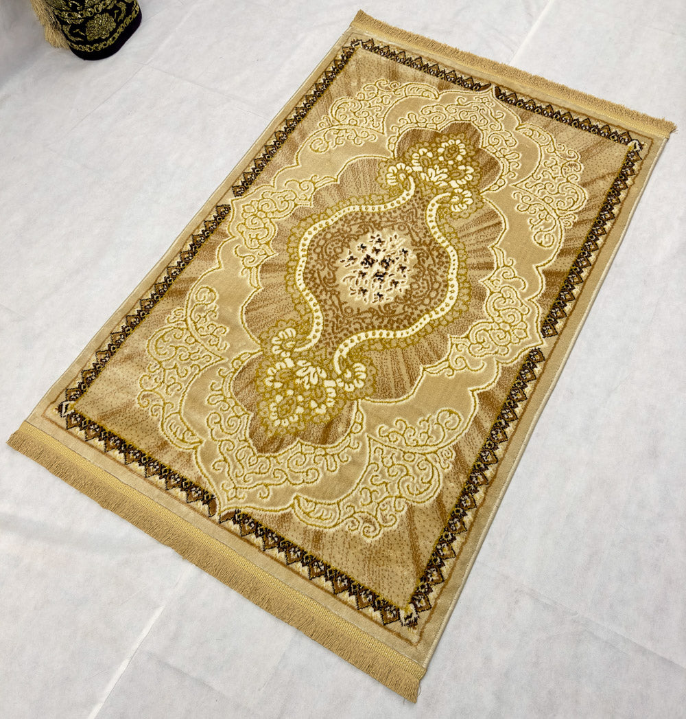 Elegant Turkish Napoli Area Rug - 3 ft x 5 ft - Beige Floral Design