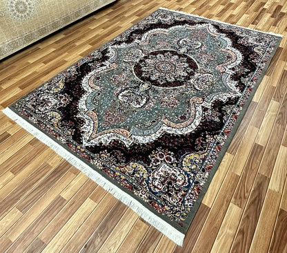 7 ft x 10 ft - Area Rug - Persian 500 Reeds - Nastaran Gol Bidgol 3 - Grey and Multi Colors