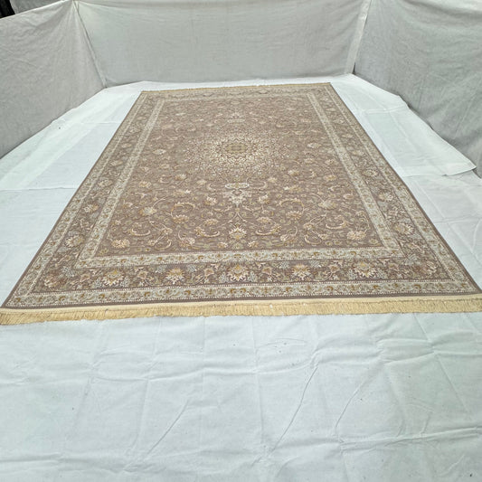 Persian Beheshti Rug – Bamboo Silk – 10×13 ft – 1500 Reeds – Blush Taupe