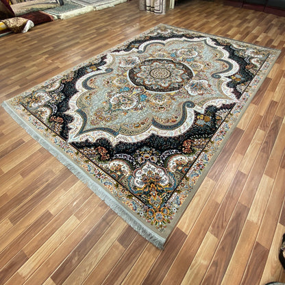 8 ft x 11 ft Area Rug - Persian 700 Reeds - Farsh Pamchal 1 - Coffee - Transform Your Space with Timeless Elegance