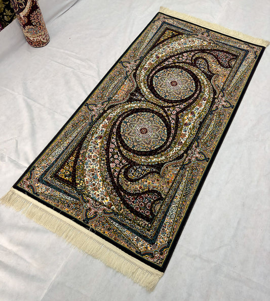 3 ft x 6 ft - Area Rug - Persian 1000 Reeds - Shahkar Dervaish 3 - Black