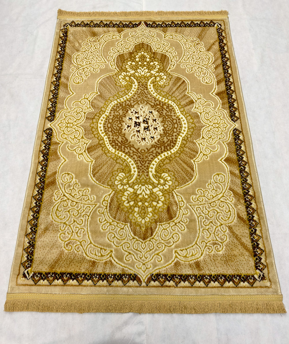 Elegant Turkish Napoli Area Rug - 3 ft x 5 ft - Beige Floral Design