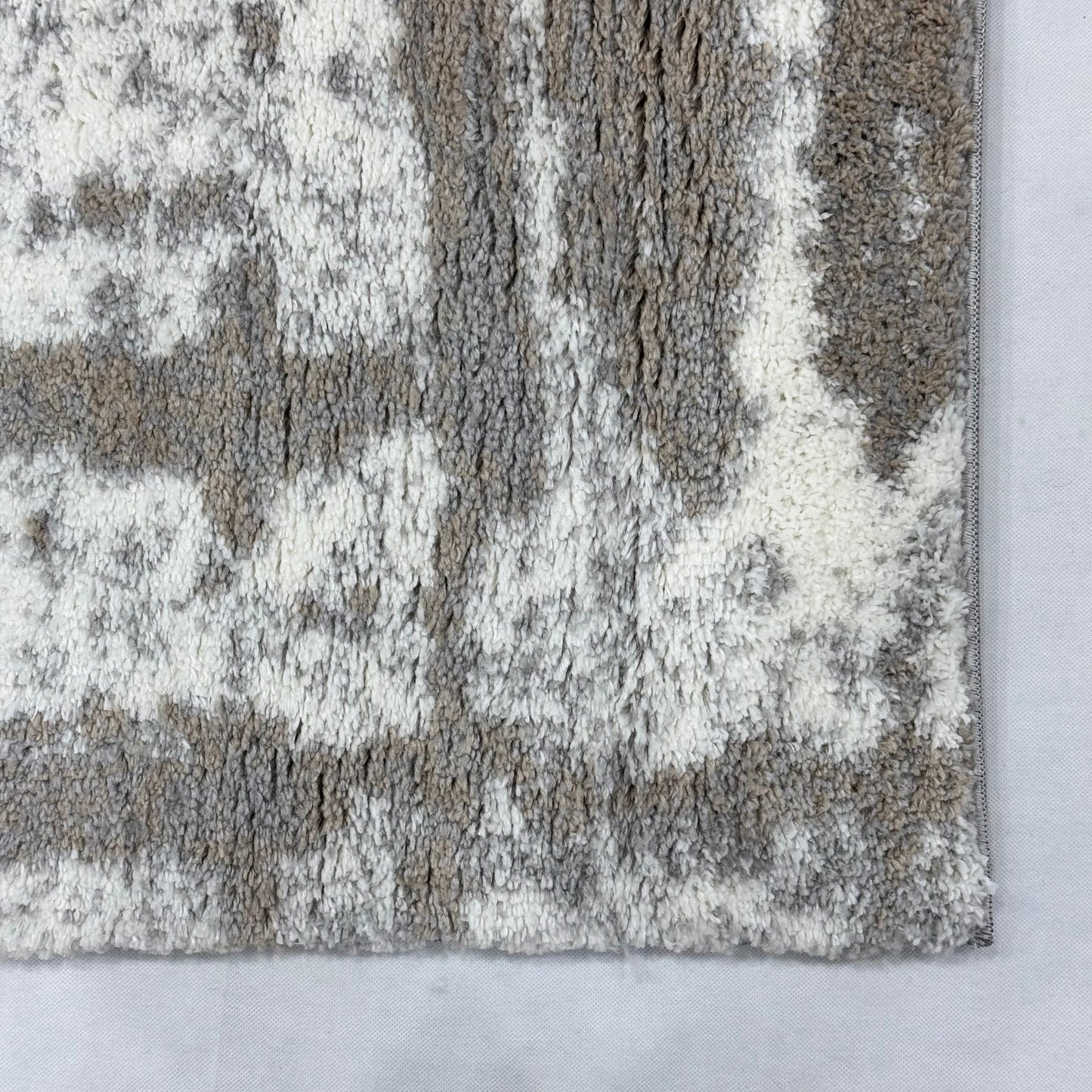 7ft x 9ft Modern Shaggy Persian Rug - Koshani Puffy, Abstract Pattern, Synthetic Wool