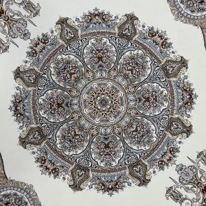 5 ft x 5 ft Persian Round Rug - Miniature by Pars Nagsh Kashan - 1500 Reeds - Luxurious Floral Design