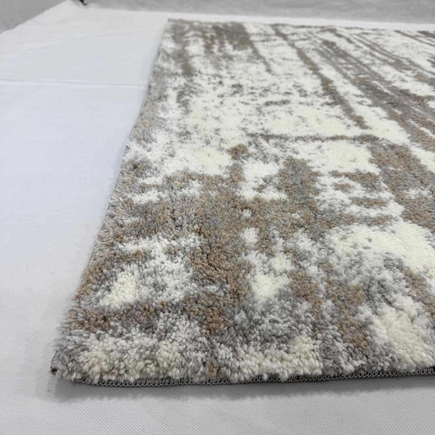 7ft x 9ft Modern Shaggy Persian Rug - Koshani Puffy, Abstract Pattern, Synthetic Wool