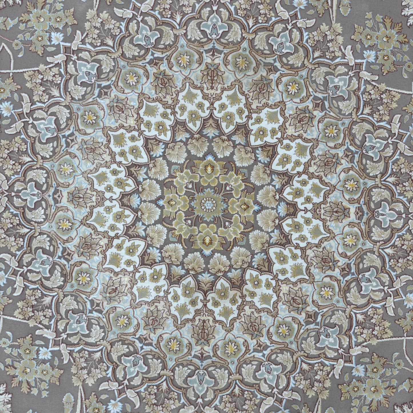 Persian Beheshti Rug – Bamboo Silk – 10×13 ft – 1500 Reeds – Blush Taupe