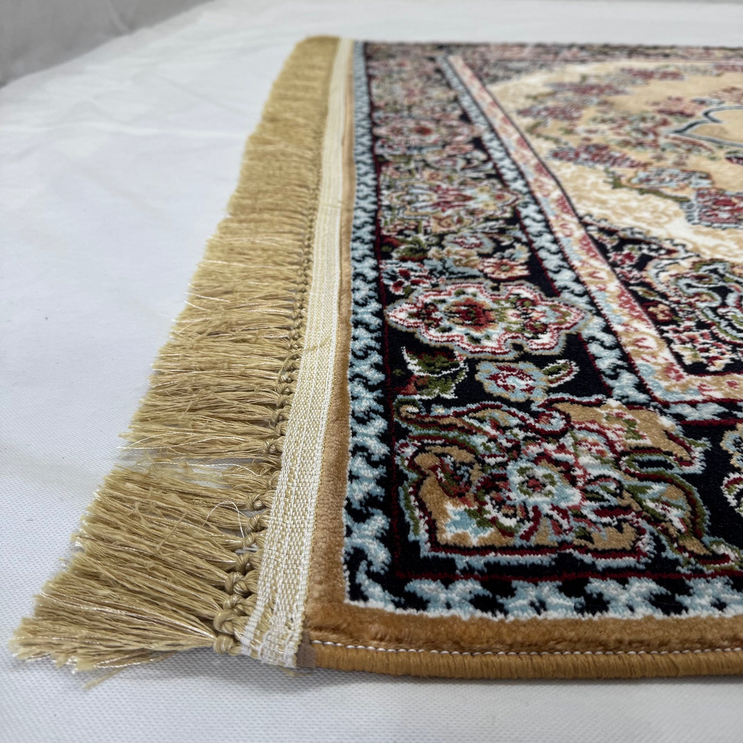 5ft x 8ft Persian Rug - Farsh e Nab | 500 Reeds | Luxurious, Machine-Made | Elegant Gold & Black Design | Durable, Easy Maintenance, Eco-Friendly | Made in Iran