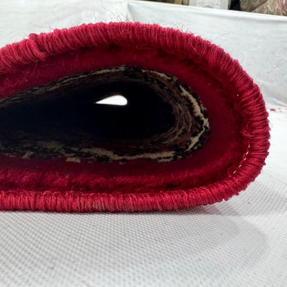 Persian Kashani Red Medallion Rug 7x10 ft – 500 Reeds Nylon Machine-Made Iranian