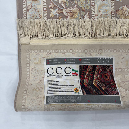 Persian Beheshti Rug – Bamboo Silk – 10×13 ft – 1500 Reeds – Blush Taupe