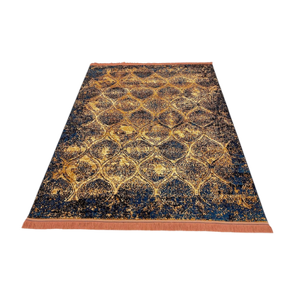 Introduce Classic Charm with Persian Baluchi 3 Area Rug - 5ft x 8ft - Dark Blue - Luxurious Machine-Made Excellence