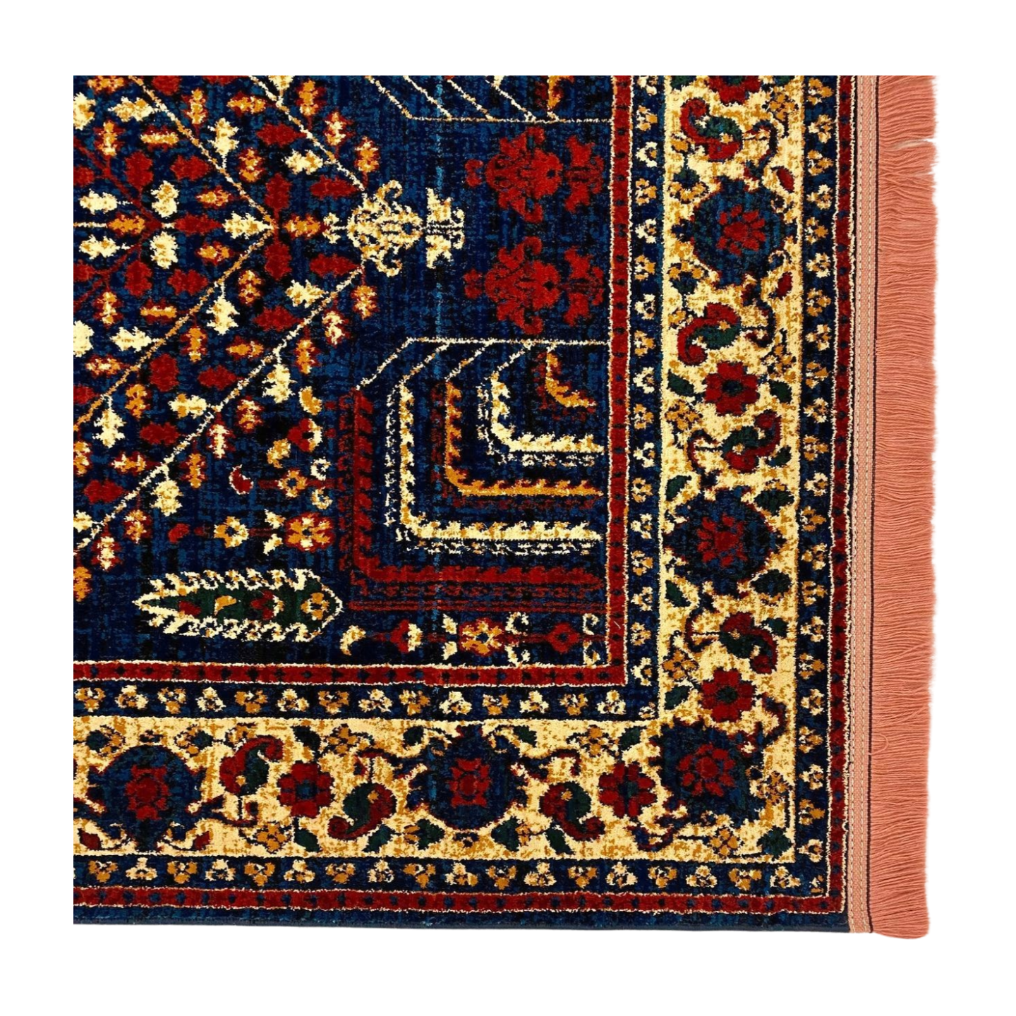 Enrich Your Space with Persian Baluchi 3 Area Rug - 4ft x 6ft - Dark Blue - Luxurious Machine-Made Perfection