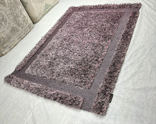 Luxurious Pink Shaggy Area Rug - 5 ft x 8 ft - Turkish Venus Collection