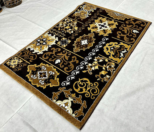 3 ft x 5 ft - Area Rug - Persian 500 Reeds - Ana Cutworks 4 - Brown