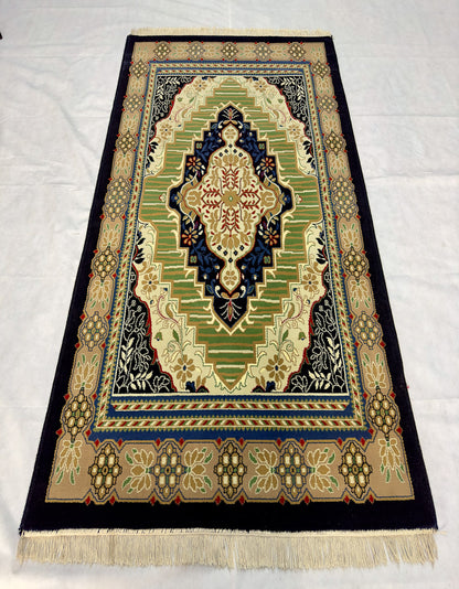 3 ft x 7 ft - Area Rug - Persian 500 Reeds - Farsh Aryan 4 - Black and Multi Colors