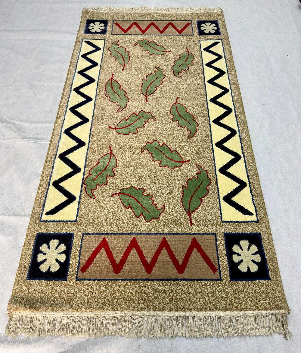 Elegant Persian 500 Reeds Area Rug - 3 ft x 6 ft - Farsh Aryan 4 in Beige and Brown