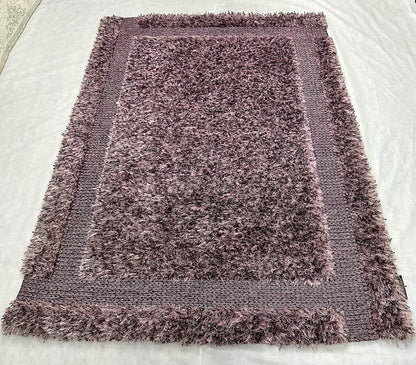 Luxurious Pink Shaggy Area Rug - 5 ft x 8 ft - Turkish Venus Collection