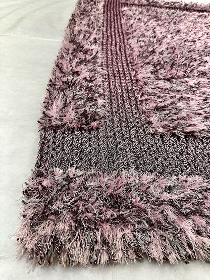 Luxurious Pink Shaggy Area Rug - 5 ft x 8 ft - Turkish Venus Collection