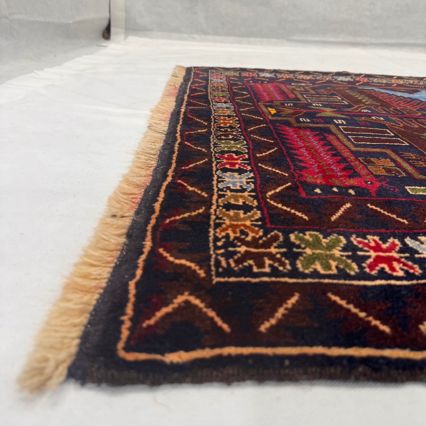 Handmade Afghan Wool Rug - 4 ft x 8 ft | Baluchi Aqsi Design | Vibrant, Durable, Eco-Friendly Luxury