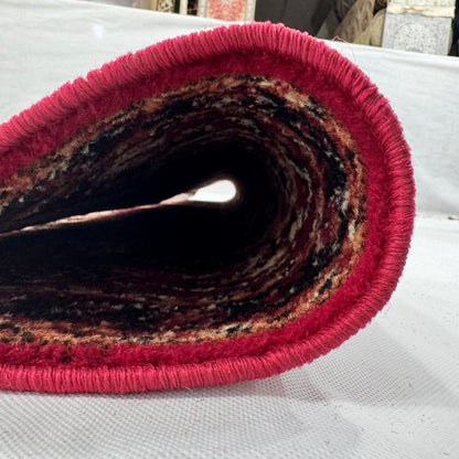 Persian Kashani Red Classic Medallion Rug 7x10 ft – 500 Reeds Nylon Machine-Made Iran