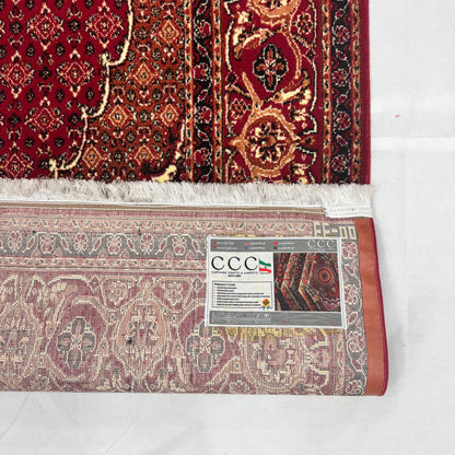 Persian Kashani Red Classic Medallion Rug 7x10 ft – 500 Reeds Nylon Machine-Made Iran