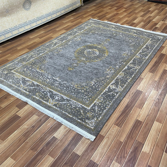 2.5 ft x 5 ft - Area Rug - Beryl Turkish 4 - Beige and Grey