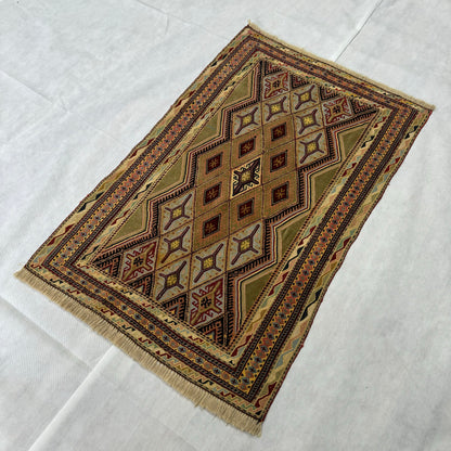 Handmade Herat Afghan Wool Rug - 2.5ft x 4ft | Authentic Oriental Carpet