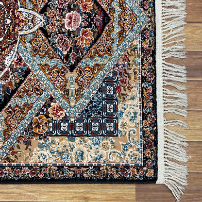 3 ft x 5 ft - Area Rug - Persian 700 Reeds - Armaghan Paytakht 5 - Black and Beige