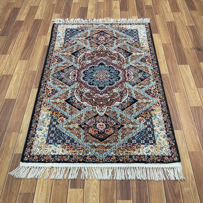 3 ft x 5 ft - Area Rug - Persian 700 Reeds - Armaghan Paytakht 5 - Black and Beige