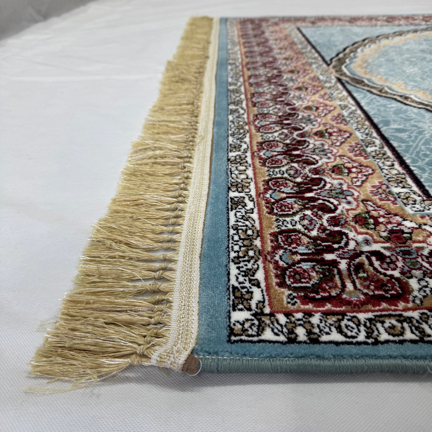 : 5ft x 8ft Persian Rug - Farsh e Nab | 500 Reeds | Luxurious, Machine-Made | Elegant Teal & Burgundy Design | Durable, Easy Maintenance, Eco-Friendly | Made in Iran