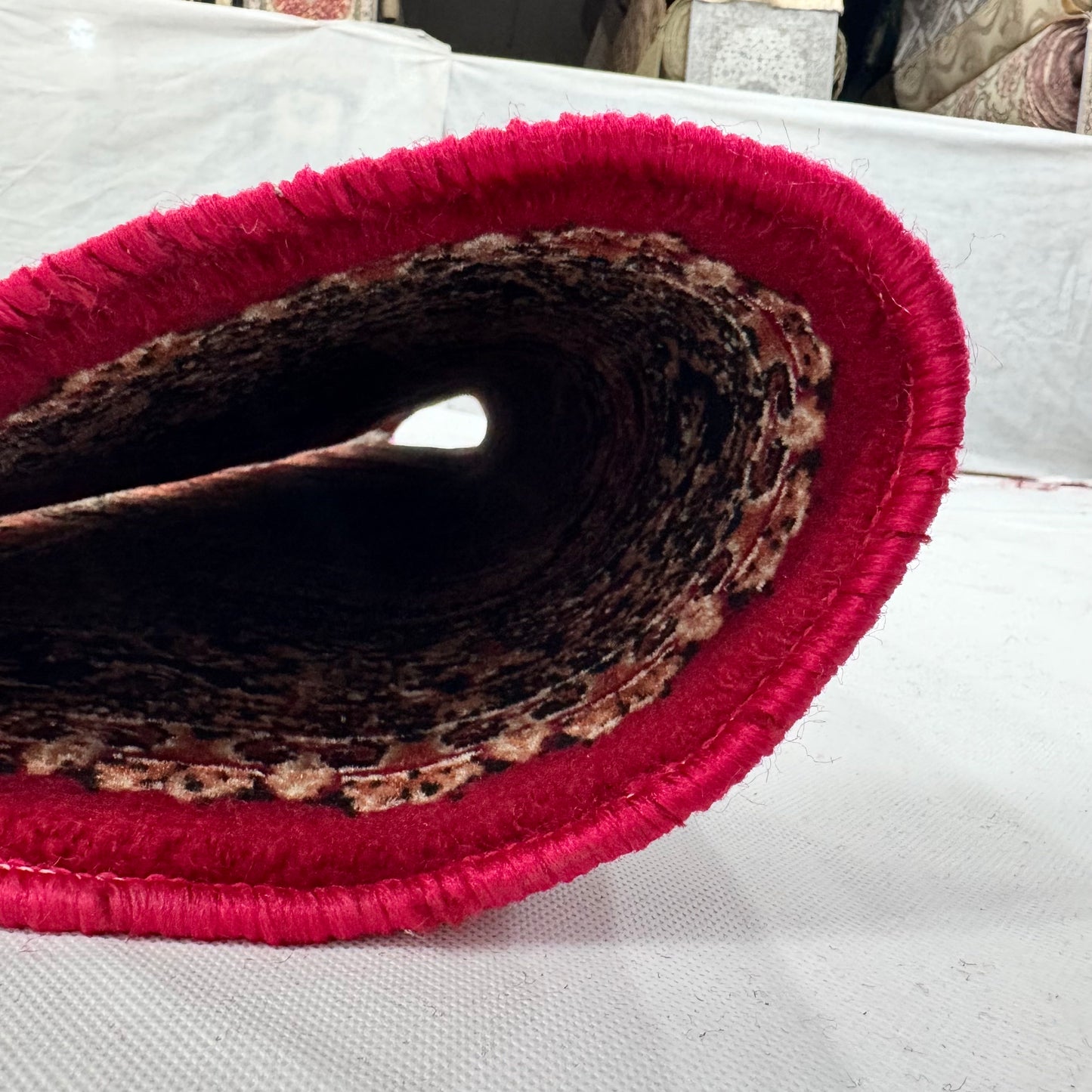 Persian Kashani Red Classic Medallion Rug 8x11 ft – 500 Reeds Nylon Machine-Made Iran