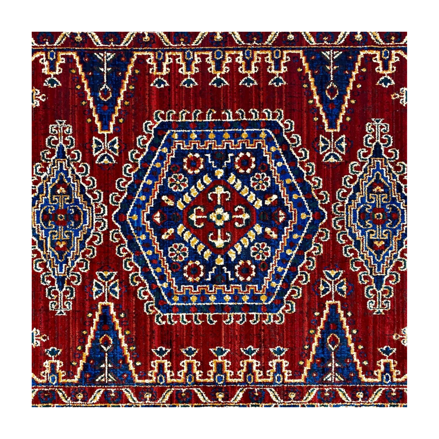 Enrich Your Space with Persian Baluchi 5 Area Rug - 4ft x 6ft - Rich Red Wine - Luxurious Machine-Made Excellence