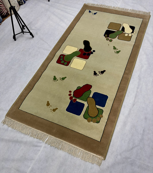 3 ft x 6.5 ft - Area Rug - Persian 500 - Farsh Aryan 6 - Coffee and Beige