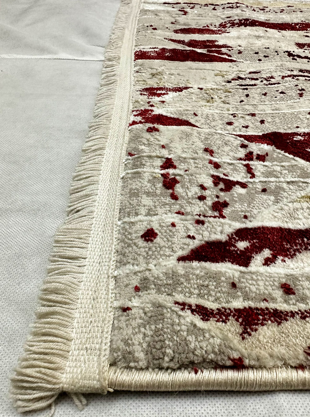 2.5 ft x 10 ft - Runner - Persian - Silky III 6 - Grey and Red Wine