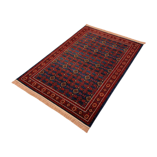 Immerse Your Space in Elegance with Persian Baluchi 6 Area Rug - 4ft x 6ft - Dark Blue