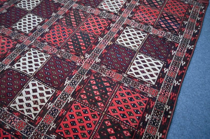 100-Year-Old Handmade Turkmensara Wool Runner - 7 meter (702 cm) x 3 meter (282 cm) – Timeless Tribal Elegance from Turkmenistan