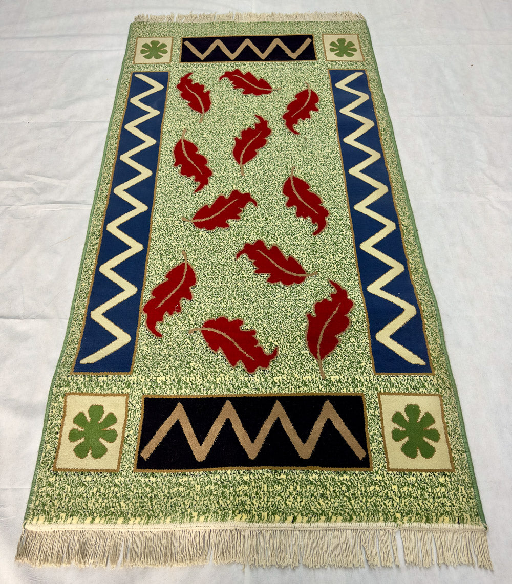 Chic Persian 500 Reeds Area Rug - 3 ft x 6 ft - Farsh Aryan 7 in Vibrant Green