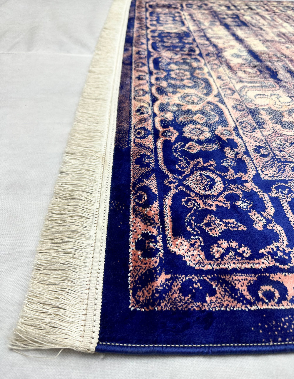 Luxurious Dark Blue Silky Area Rug - 5 ft x 8 ft - Persian Taymaz Collection