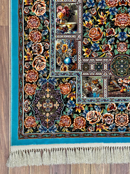 3 ft x 13 ft - Runner - Persian 1000 Reeds - Shahkar 7 - Tortoise and Multi Colors