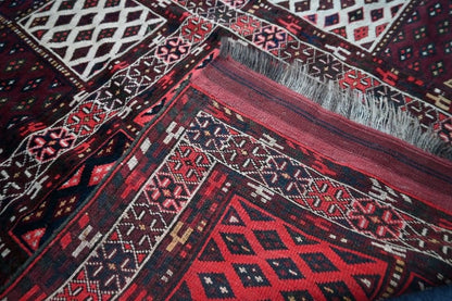 100-Year-Old Handmade Turkmensara Wool Runner - 7 meter (702 cm) x 3 meter (282 cm) – Timeless Tribal Elegance from Turkmenistan