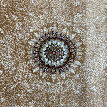 5ft x 8ft Persian Rug - Farsh e Nab | 500 Reeds | Luxurious, Machine-Made | Elegant Gold & Burgundy Design | Durable, Easy Maintenance, Eco-Friendly | Made in Iran