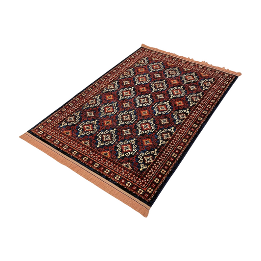 Transform Your Space with Persian Baluchi 8 Area Rug - 4ft x 6ft - Deep Blue