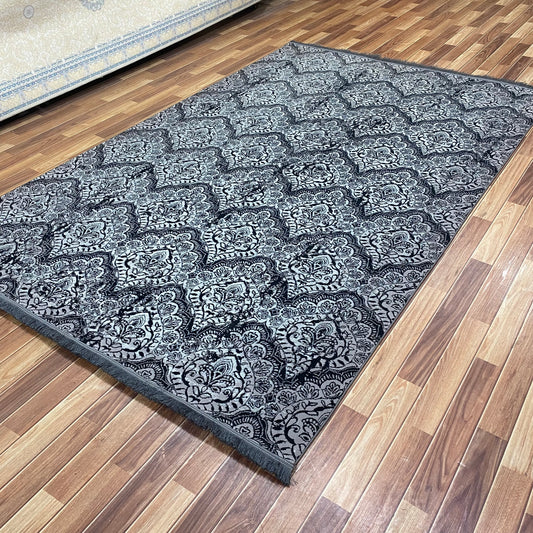 7 ft x 10 ft - Area Rug - Persian 700 Reeds - Mahromah 9 - Black - Superior Comfort Elegant and Luxury Style Accent