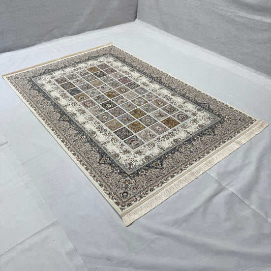 5ft x 8ft Persian Miniature Silk Rug - 1500 Reeds - Premium Quality | Elegant Multi-Pattern Design