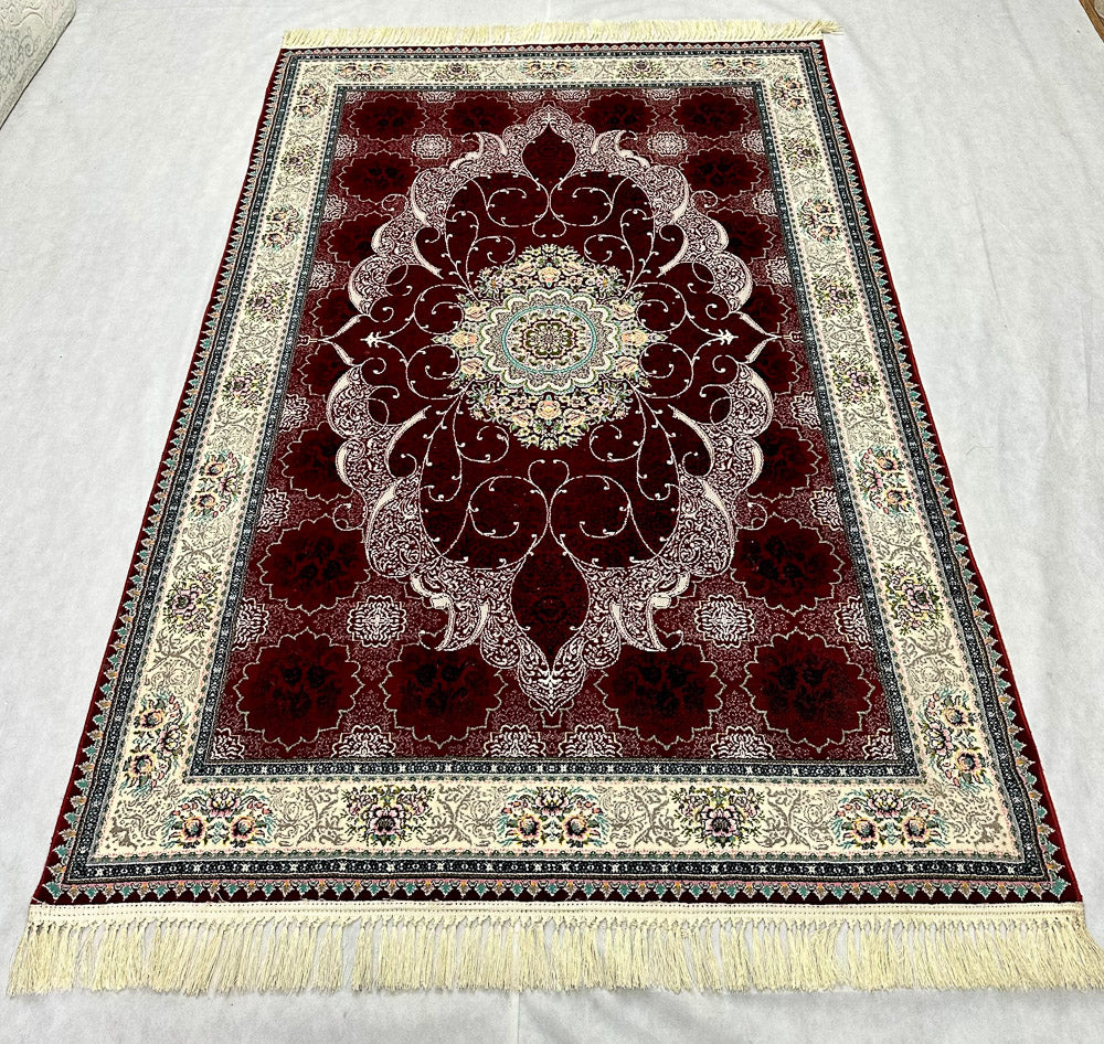 5 ft x 8 ft - Area Rug - Persian 700 Reeds - Avizeh 9 - Red Wine and Multi Colors