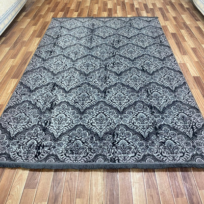 Elegant 7 ft x 10 ft Persian Area Rug - Mahromah 9 - Black - Superior Comfort & Luxury Style Accent