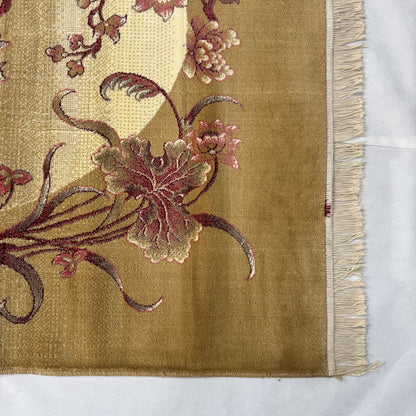 5ft x 8ft Persian Rug - Farsh e Nab | 500 Reeds | Luxurious, Machine-Made | Elegant Gold & Burgundy Floral Design | Durable, Easy Maintenance, Eco-Friendly | Made in Iran