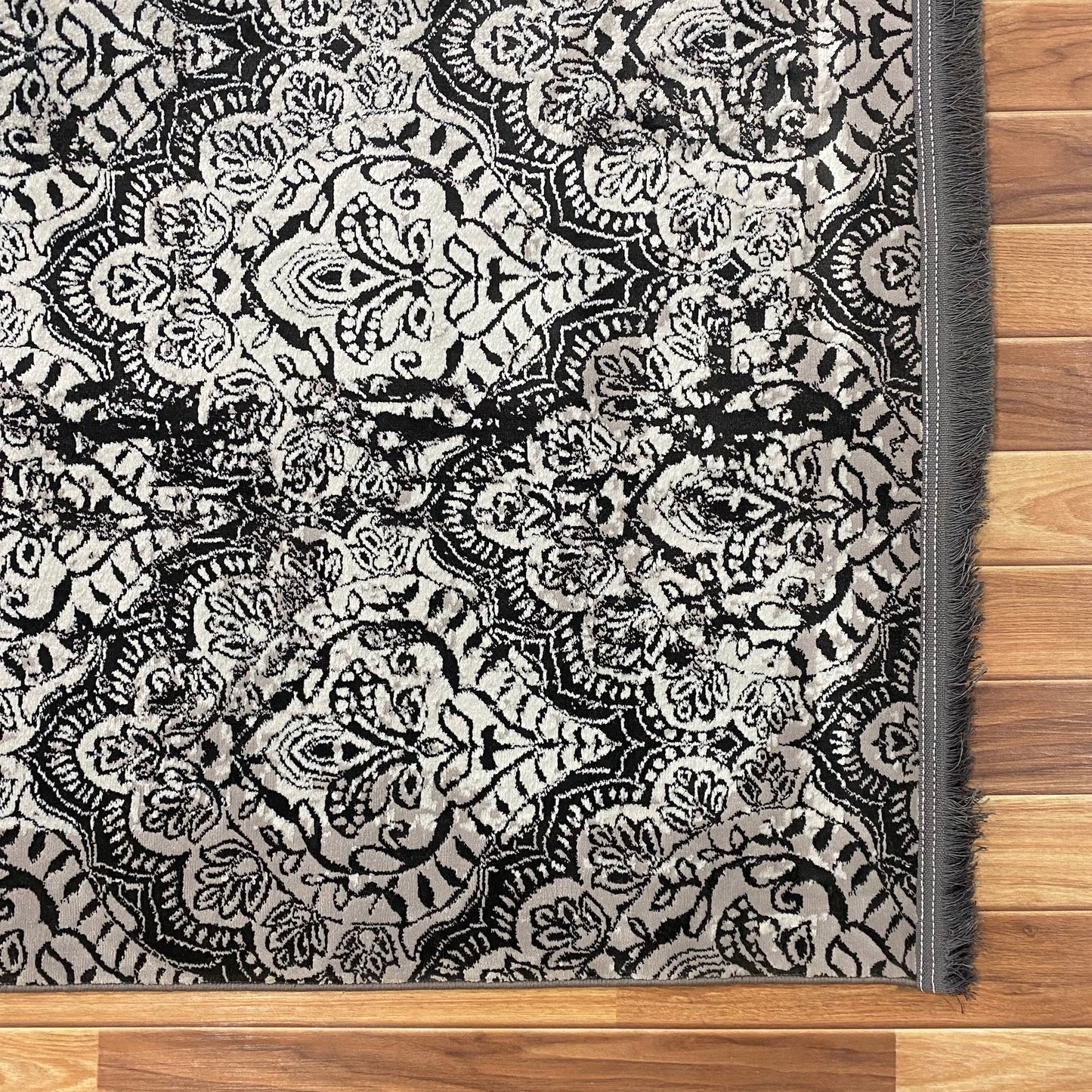 Elegant 7 ft x 10 ft Persian Area Rug - Mahromah 9 - Black - Superior Comfort & Luxury Style Accent